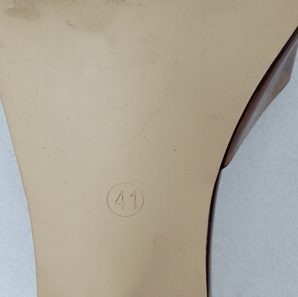 Unbranded Brown Transparent Square Toe Block Heel Sandals Slides, Sz 9.5 - Picture 13 of 14